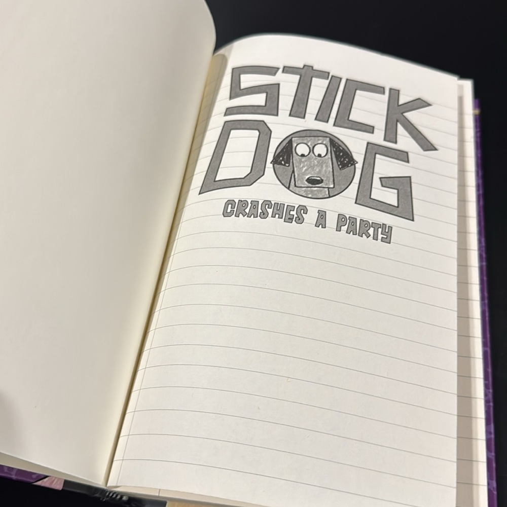 Stick Dog #8: Stick Dog Crashes A Party by Tom Watson - Hardcover Novel - Picture 5 of 12